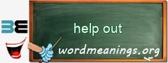 WordMeaning blackboard for help out